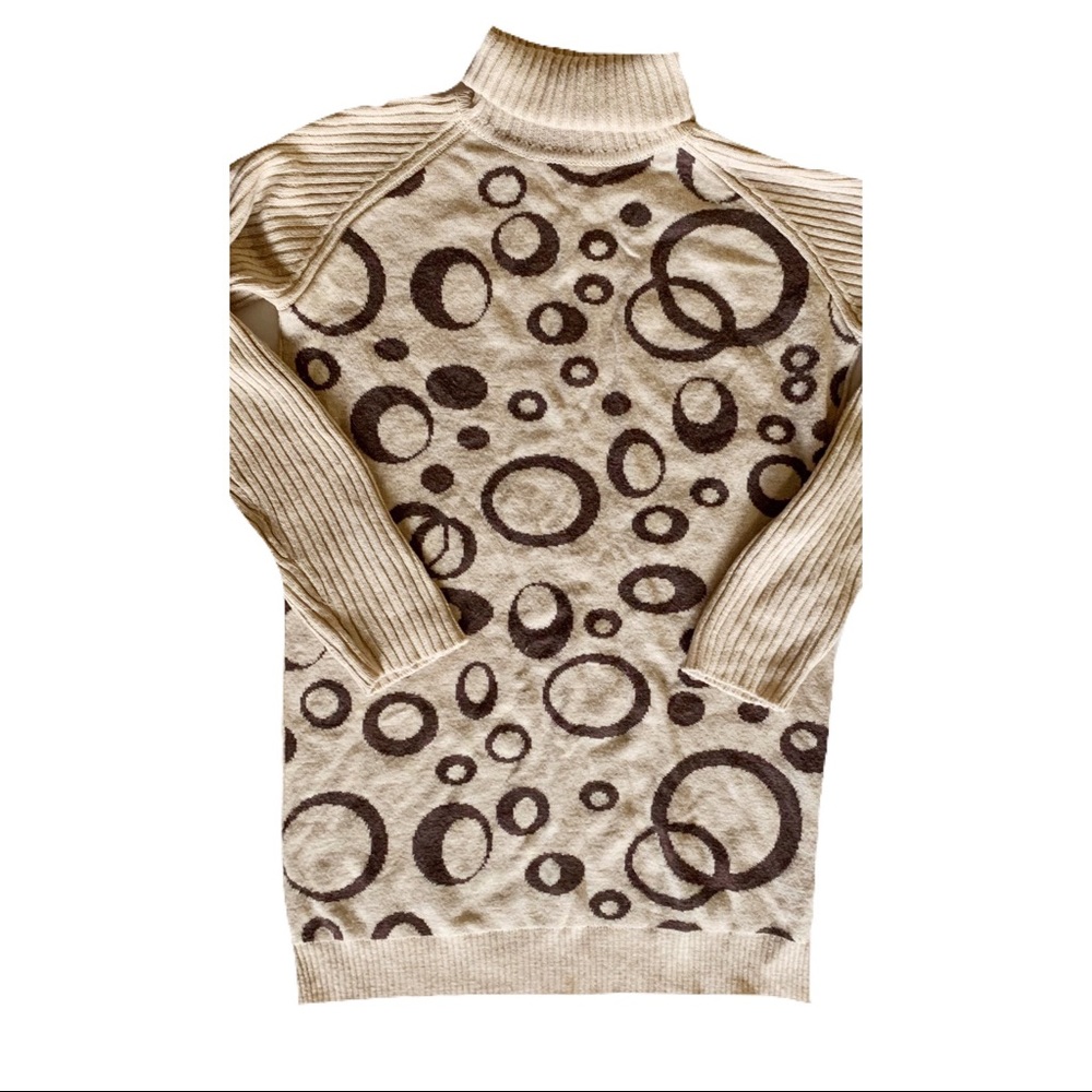 Angora LambsWool Nude Turtleneck Long Sweater